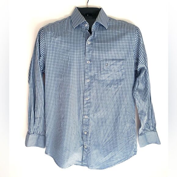 Peter Millar Plaid Cotton Casual Button Down M - Picture 1 of 4